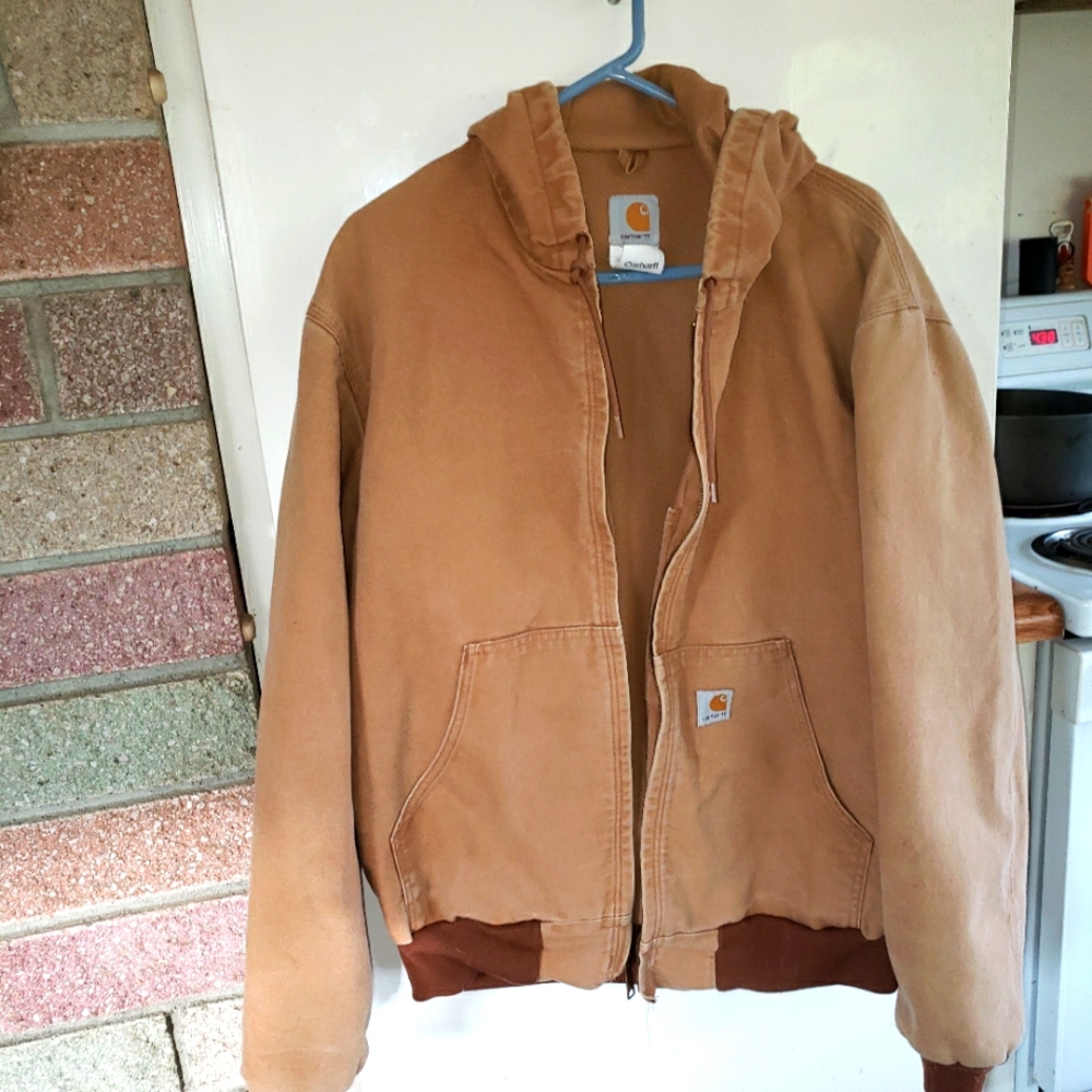 Carhartt Brown Hooded Work Jacket